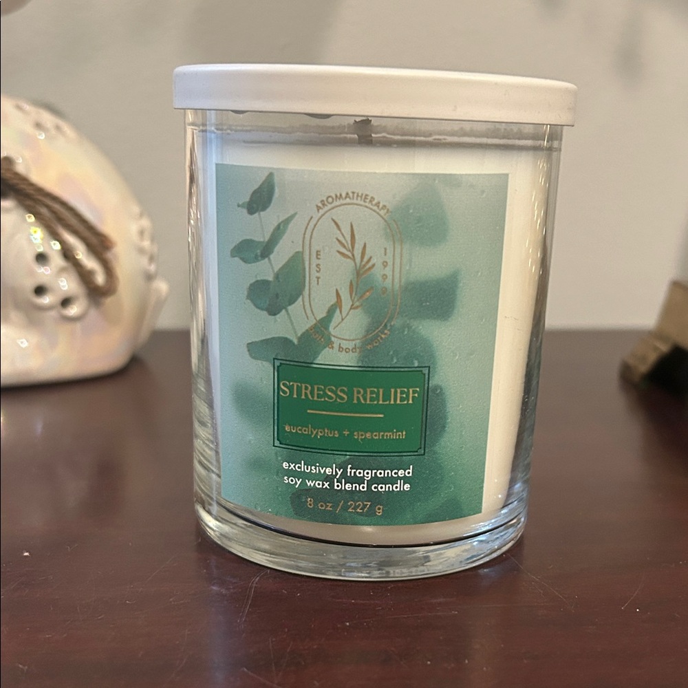 Aromatherapy Stress Relief Candle 8oz. NEW